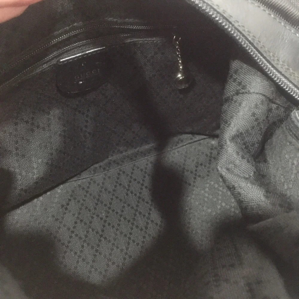 vintage gucci nylon, leather, and bamboo hobo - Picture 9 of 12